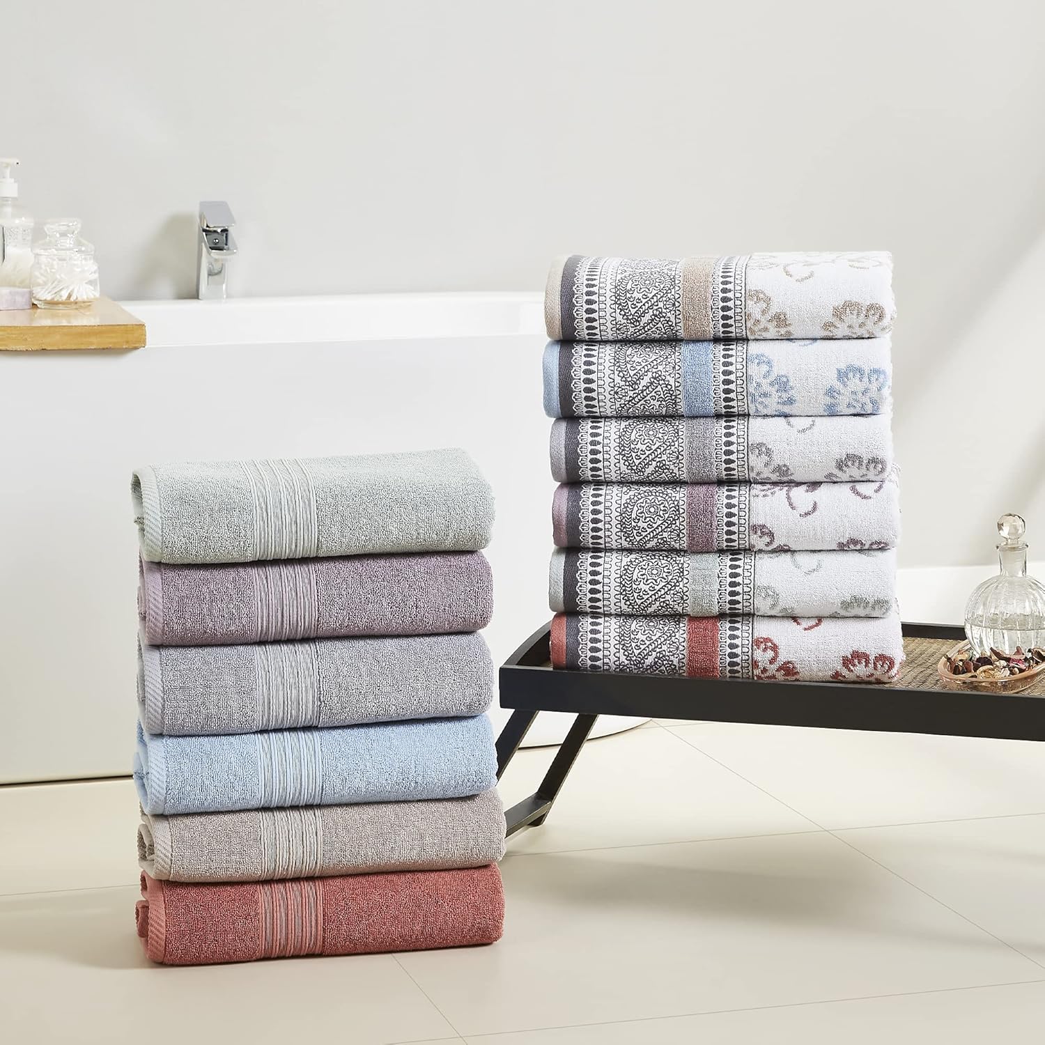 Modern Threads 6-Piece Set - Eco-Friendly Cotton Towels More