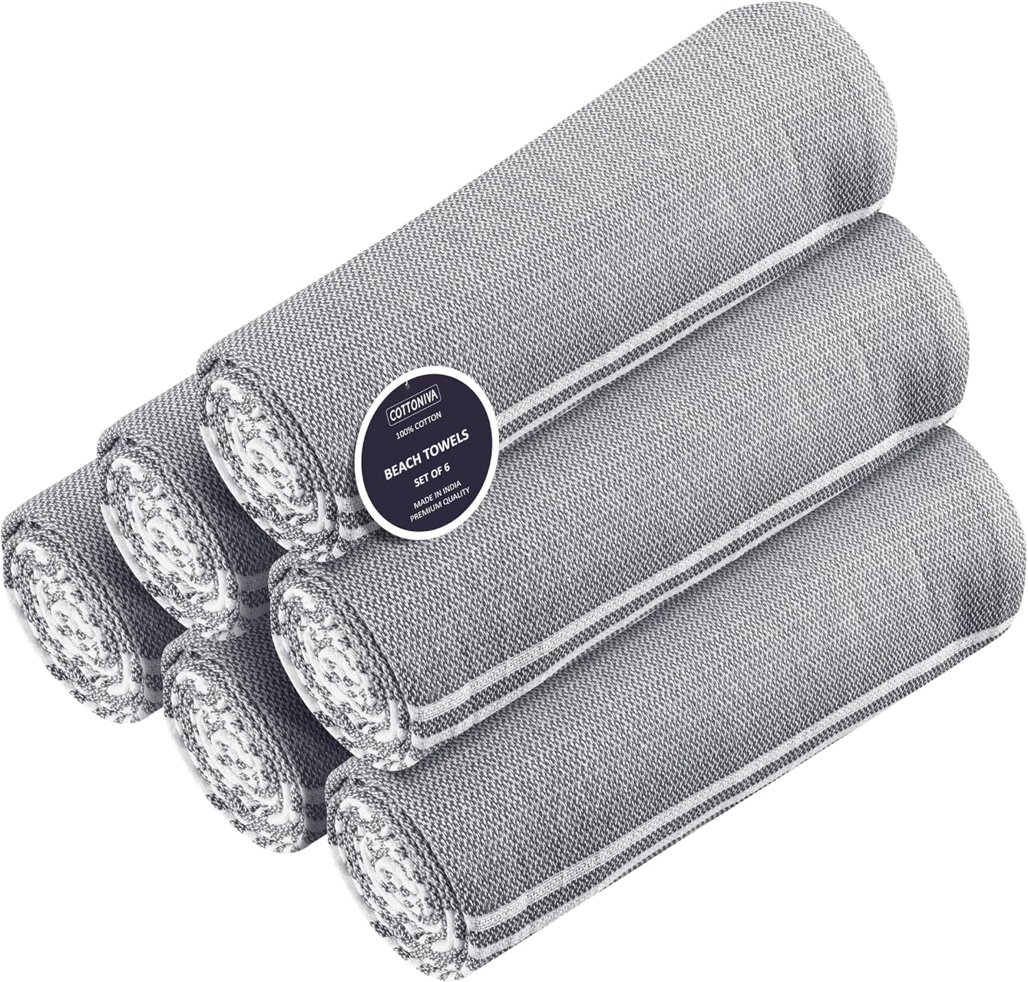 Luxury Cotton Beach Towels 100 Pure 40x70 Inch Set of 6