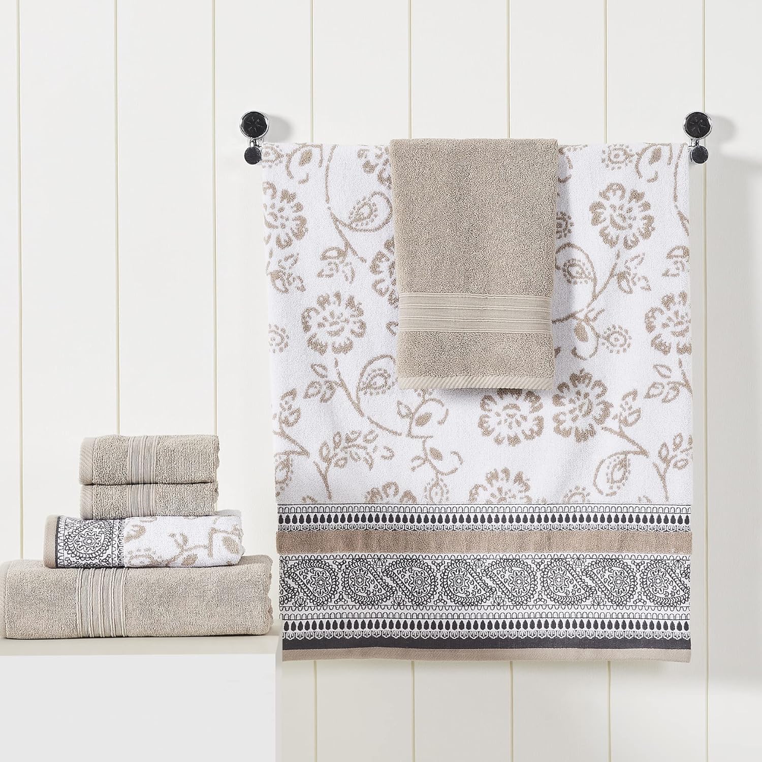 Modern Threads 6-Piece Set - Eco-Friendly Cotton Towels More