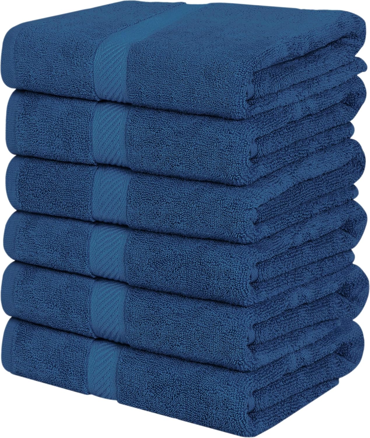 Utopia Medium Bath Towels Set 100 Cotton Quick Drying and Absorbent Navy