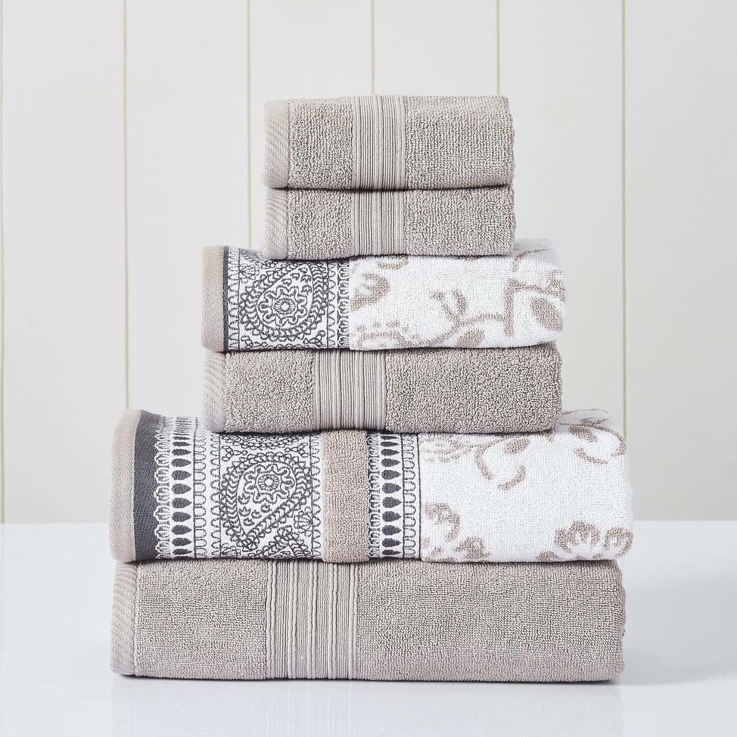 Modern Threads 6-Piece Set - Eco-Friendly Cotton Towels More