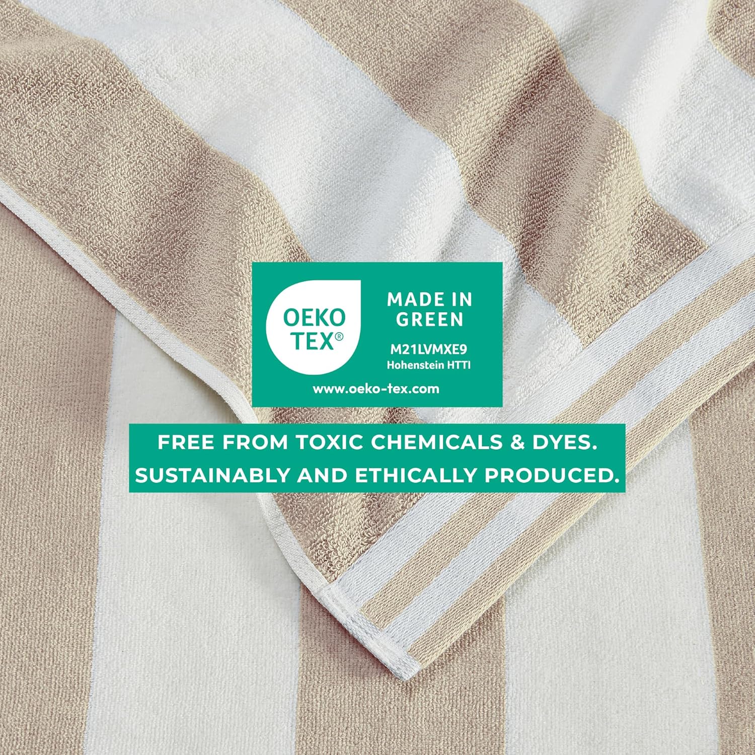 Great Bay Home 100 Cotton Velour 4-Pack Beach Towels Set