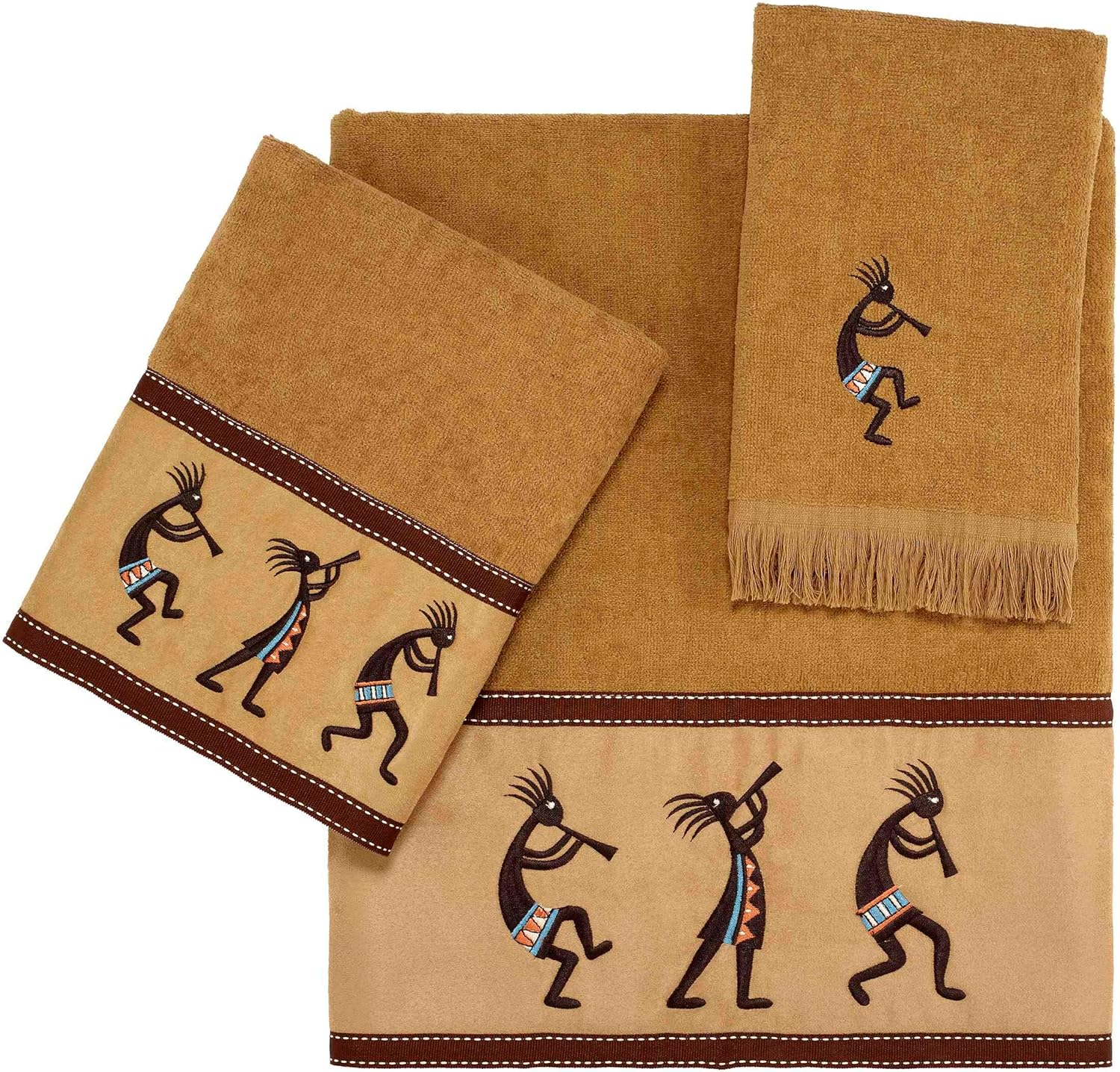 Avanti Linens Bath Towels Premium Cotton Towels with Nutmeg Inspired Design