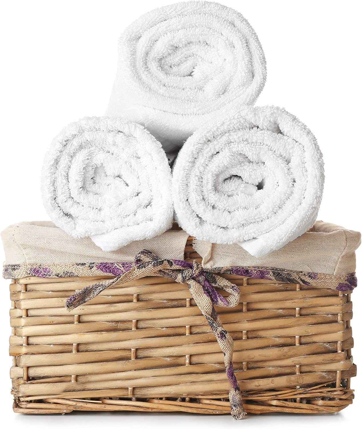 American Towels Linens 100 Cotton Durable Lightweight Ultra Absorbent Washcloth 24-Pack