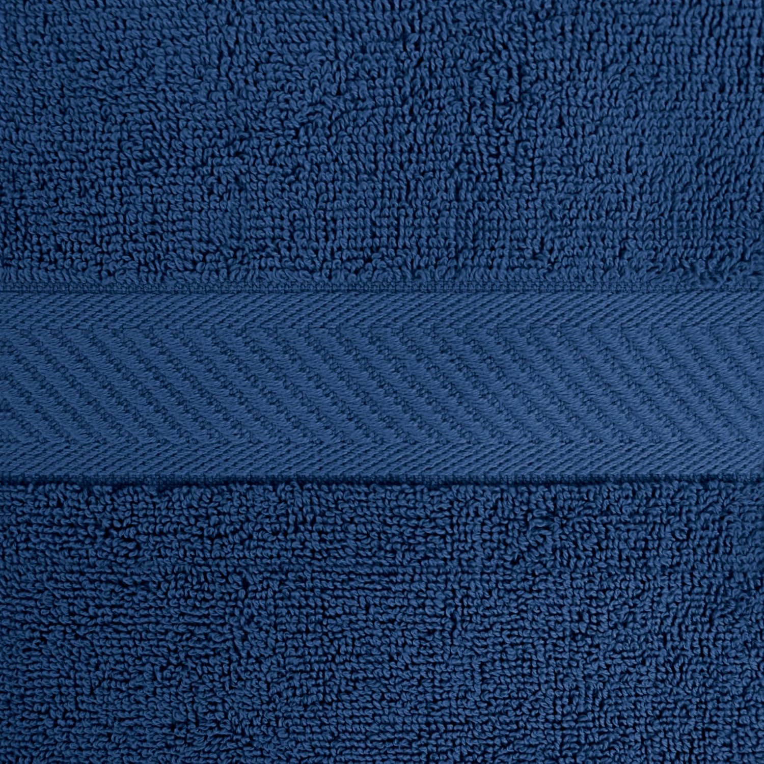 Utopia Medium Bath Towels Set 100 Cotton Quick Drying and Absorbent Navy