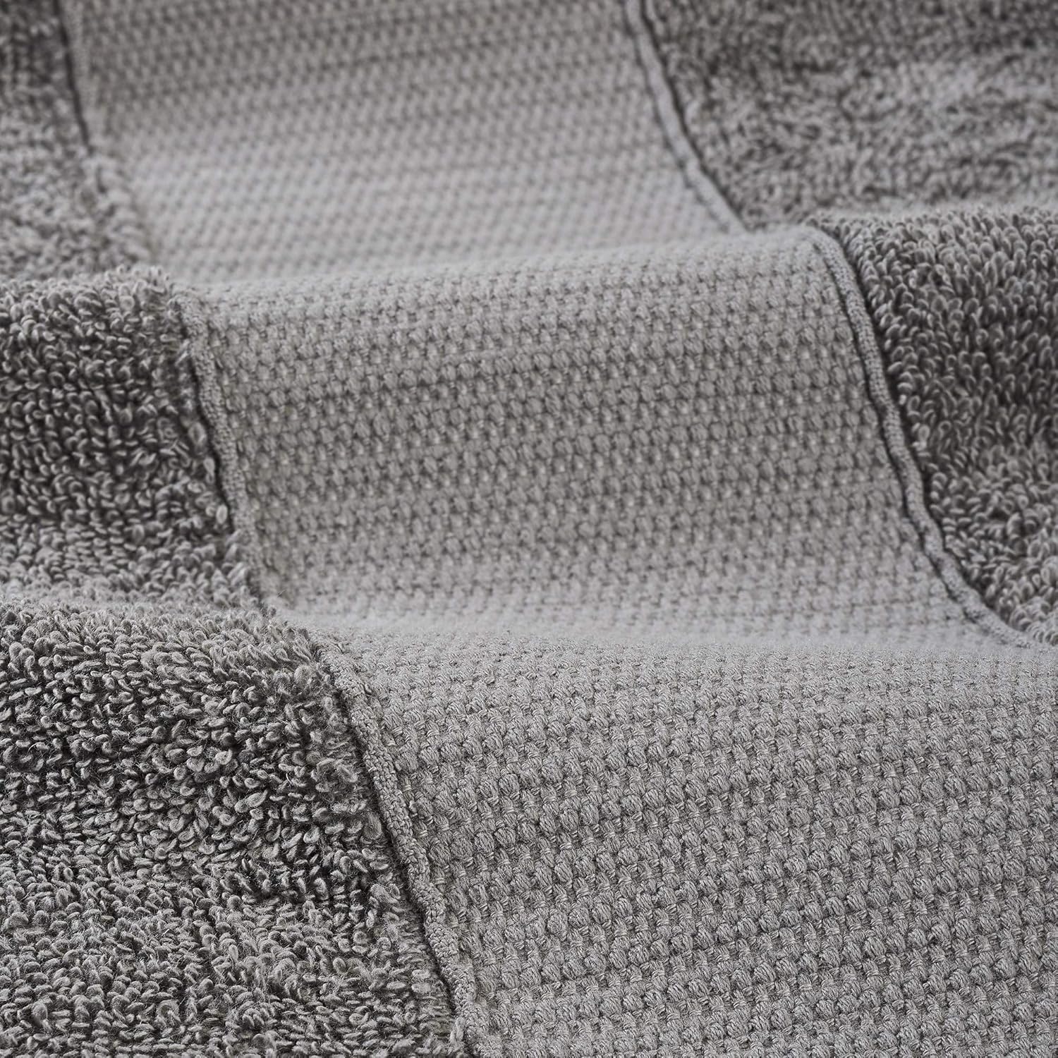 Amrapur Overseas 6-Piece Flax Dyed Cobblestone Jacquard Towel Set