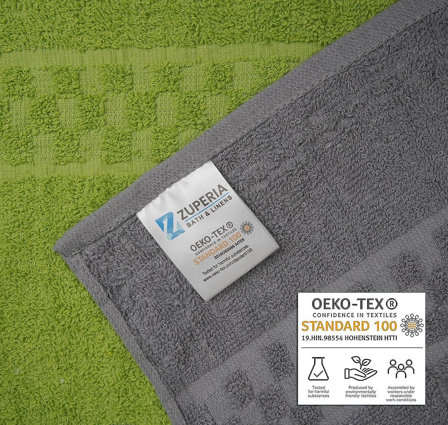 Zuberia 7-Pack Luxurious 30x54 Cotton Bath Towels Soft Durable