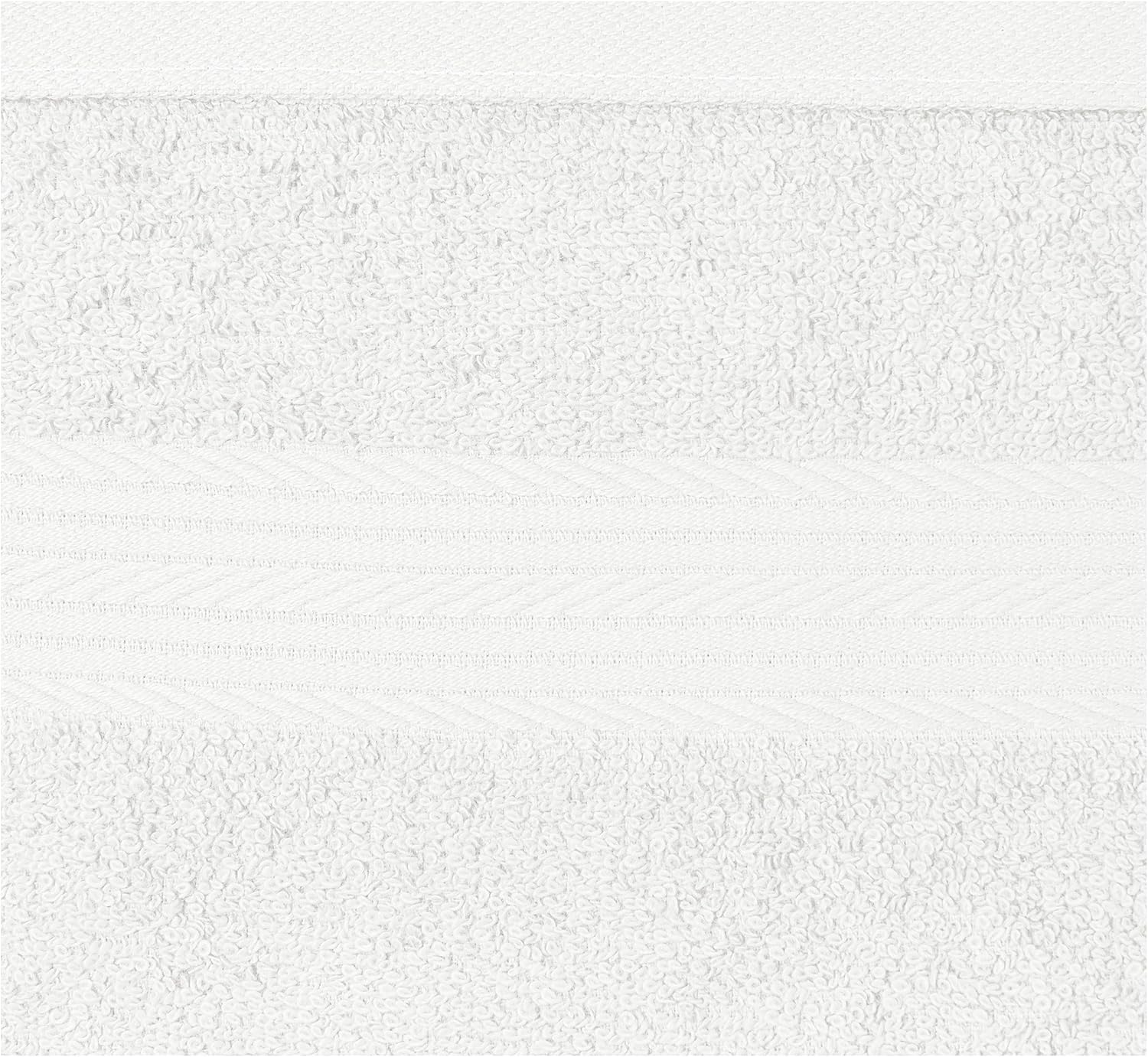 Amazon Basics Cotton Washcloths for Face 12-Pack White 12x12