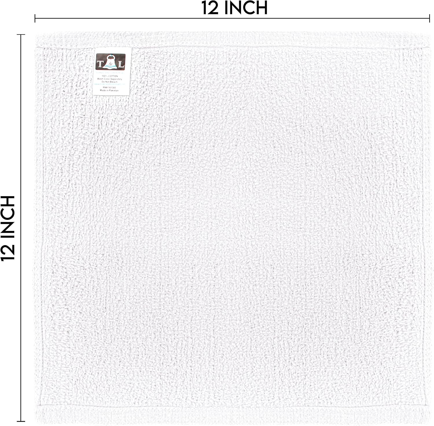 T L Towel and Linen Mart 24 Pack Wash Cloths White