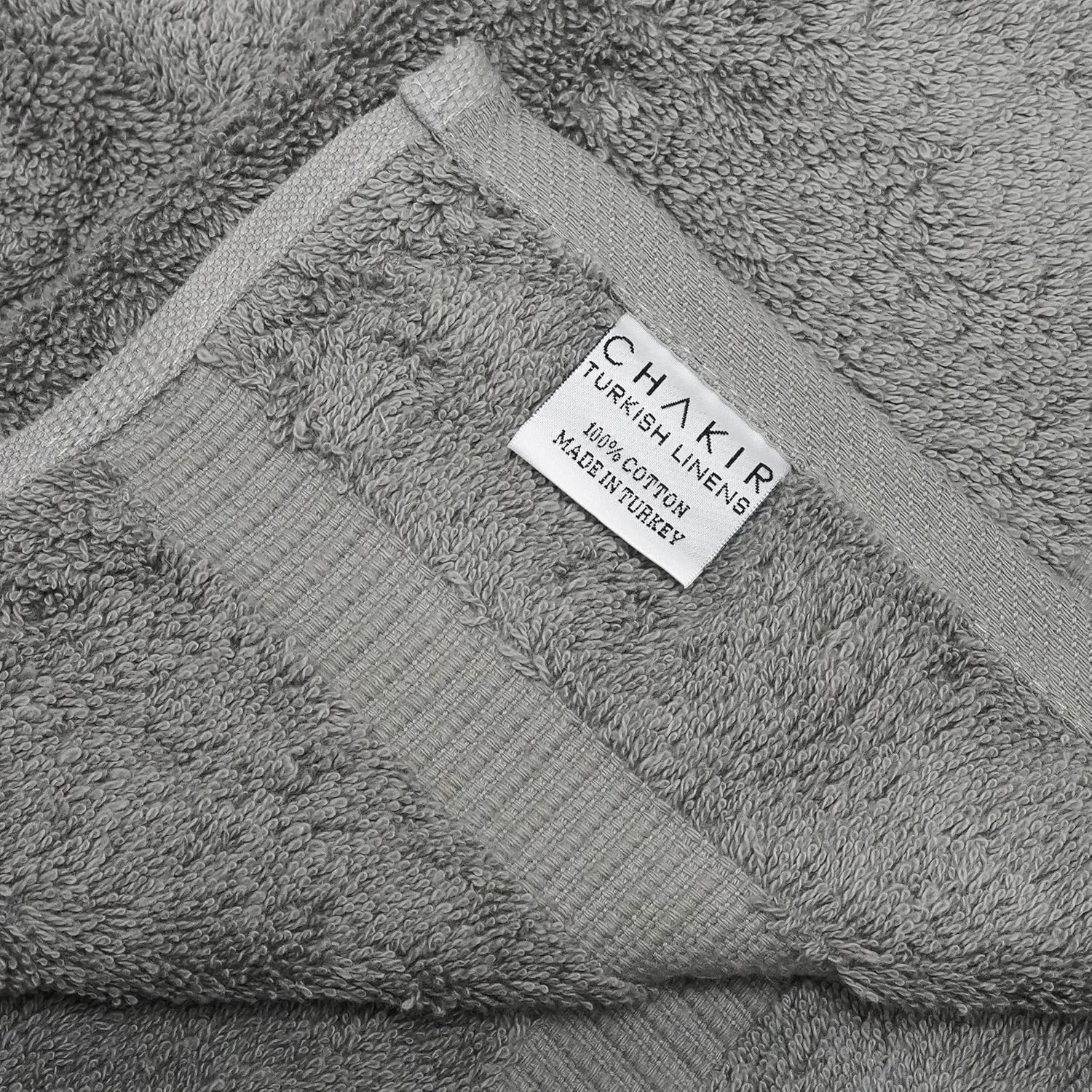 Chakir Turkish Linens Premium 100 Cotton Bath Towels Set of 4