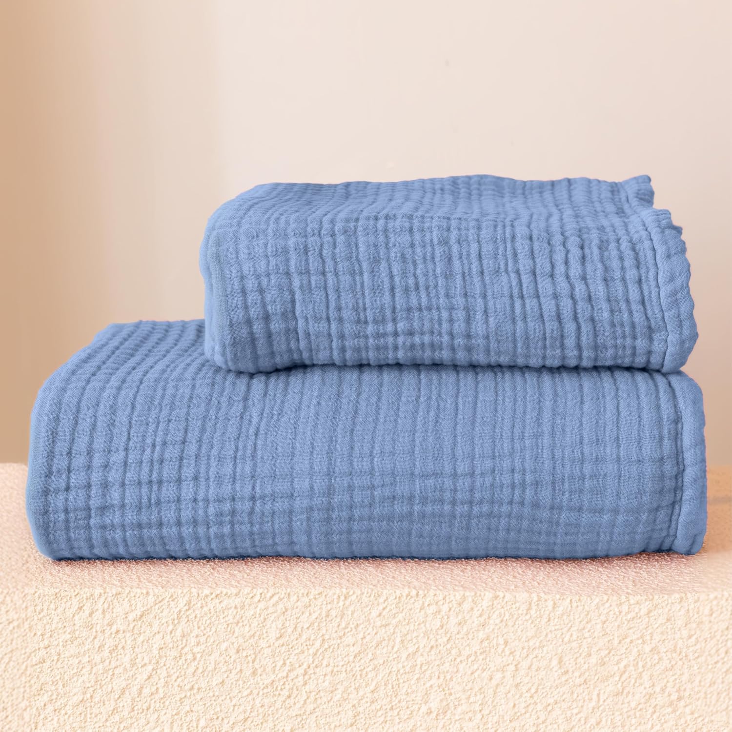 High-Quality 100 Turkish Cotton Muslin Towels Set for Adults