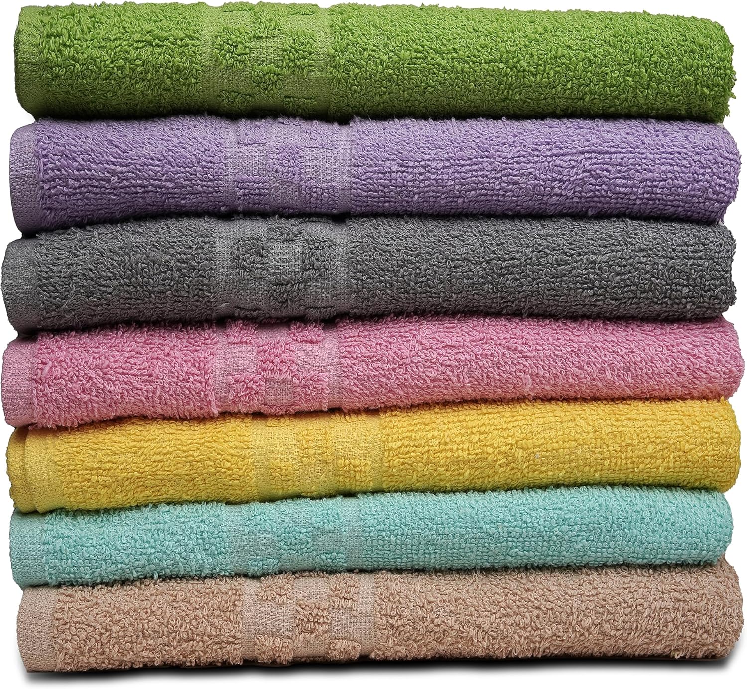 Zuberia 7-Pack Luxurious 30x54 Cotton Bath Towels Soft Durable