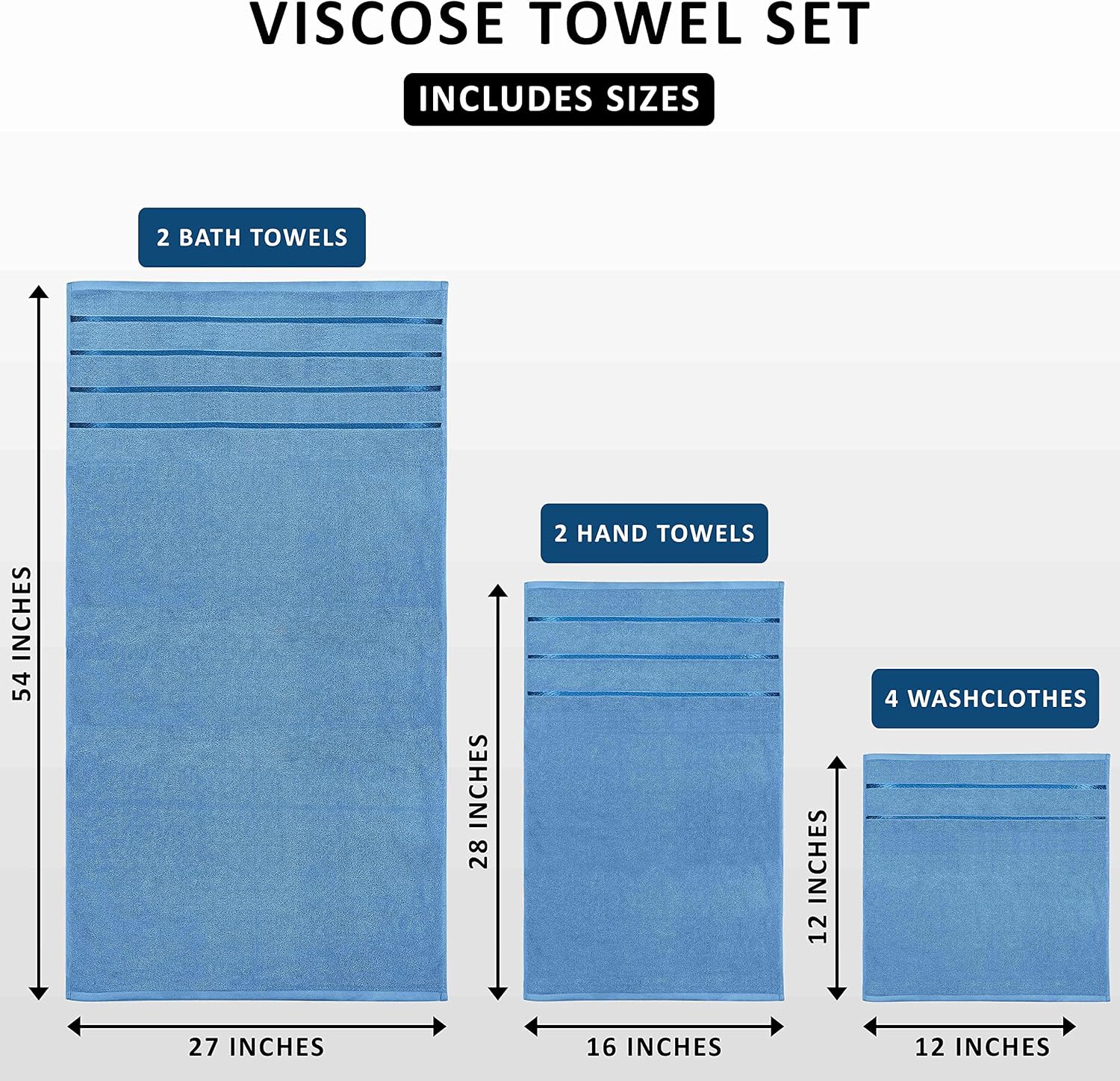 8-Piece Luxury Towel Set for Bathroom Kitchen Use