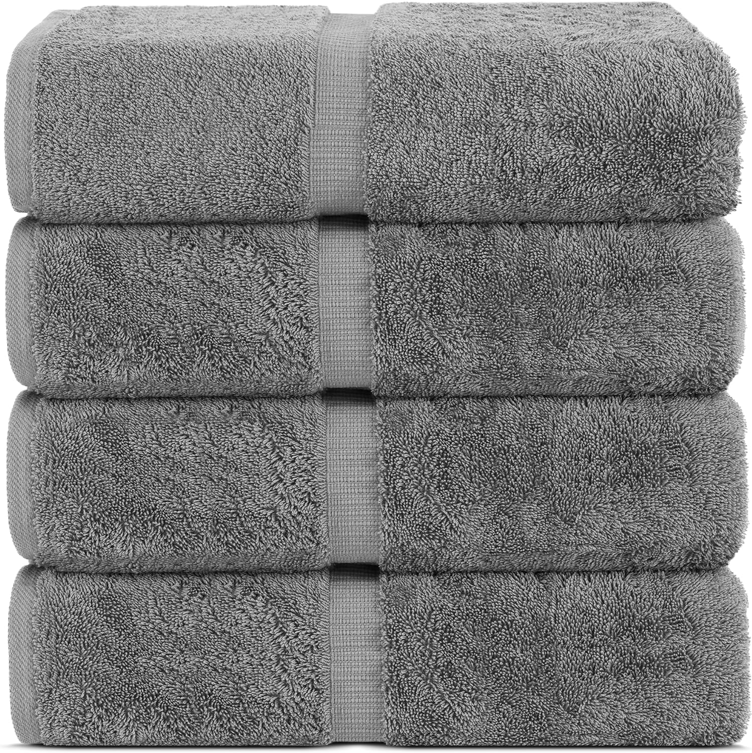 Chakir Turkish Linens Premium 100 Cotton Bath Towels Set of 4