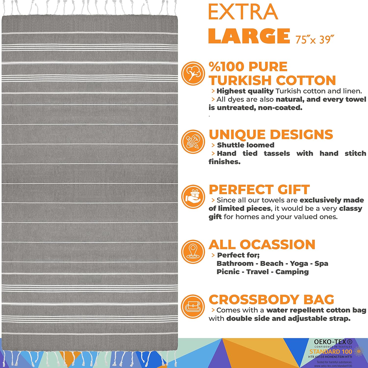 Madamelique Luxury Beach Towels Turkish Style