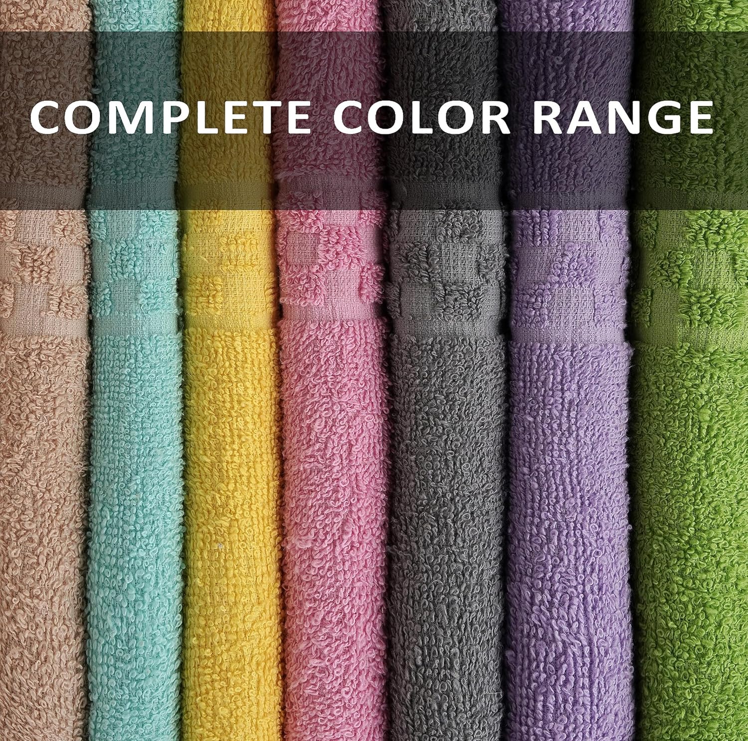 Zuberia 7-Pack Luxurious 30x54 Cotton Bath Towels Soft Durable